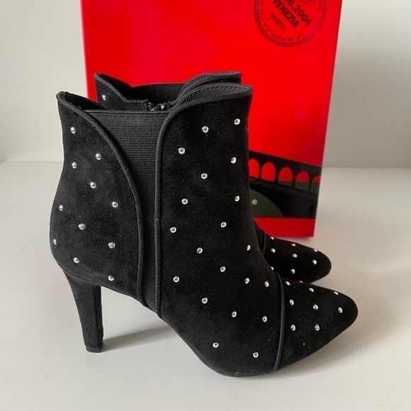 Nib Rialto Chanted Dress Studded Black Bootie - Picture 8 of 12